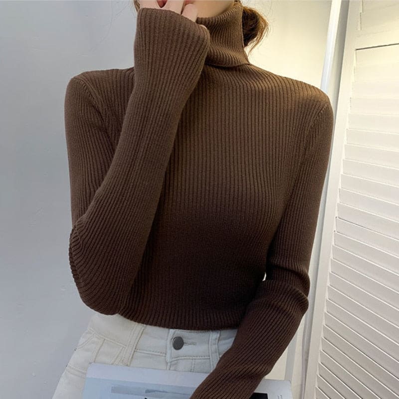 Blusa Gola Alta Trama Aurora Calma, Conforto Elegante para o Inverno