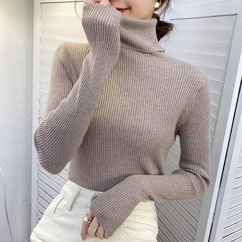 Blusa Gola Alta Trama Aurora Calma, Conforto Elegante para o Inverno