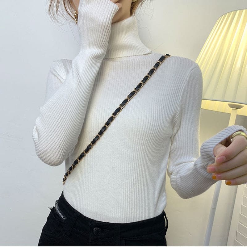 Blusa Gola Alta Trama Aurora Calma, Conforto Elegante para o Inverno