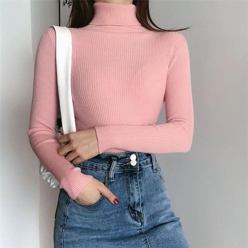 Blusa Gola Alta Trama Aurora Calma, Conforto Elegante para o Inverno