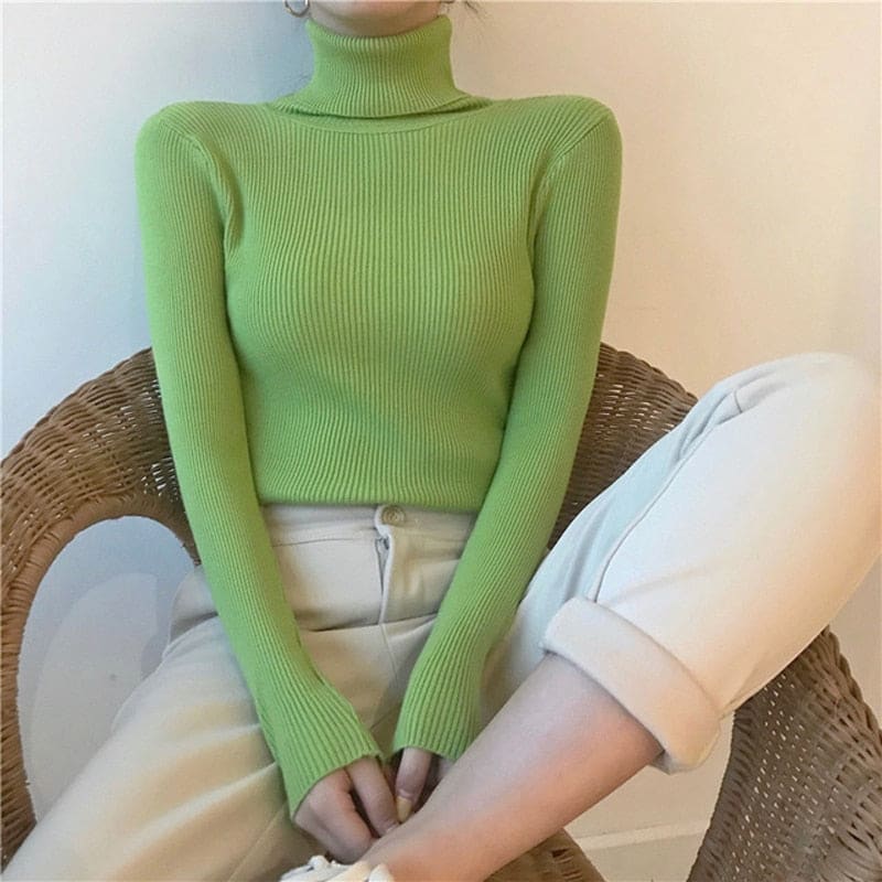 Blusa Gola Alta Trama Aurora Calma, Conforto Elegante para o Inverno