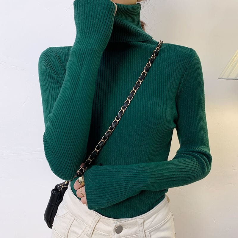 Blusa Gola Alta Trama Aurora Calma, Conforto Elegante para o Inverno