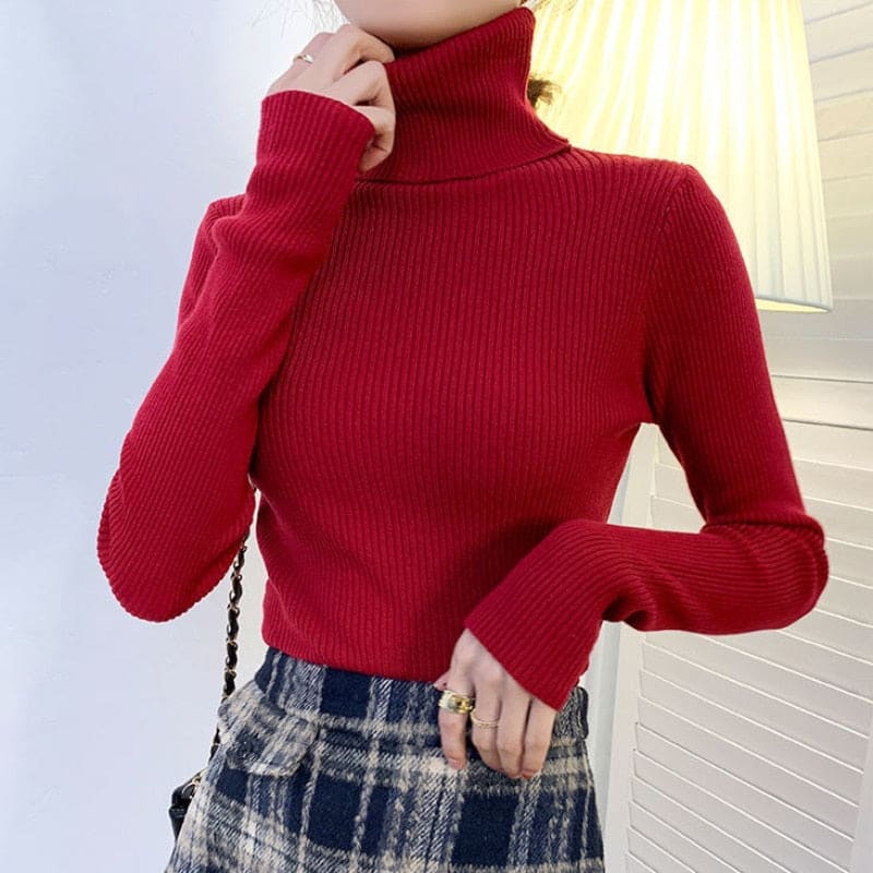 Blusa Gola Alta Trama Aurora Calma, Conforto Elegante para o Inverno