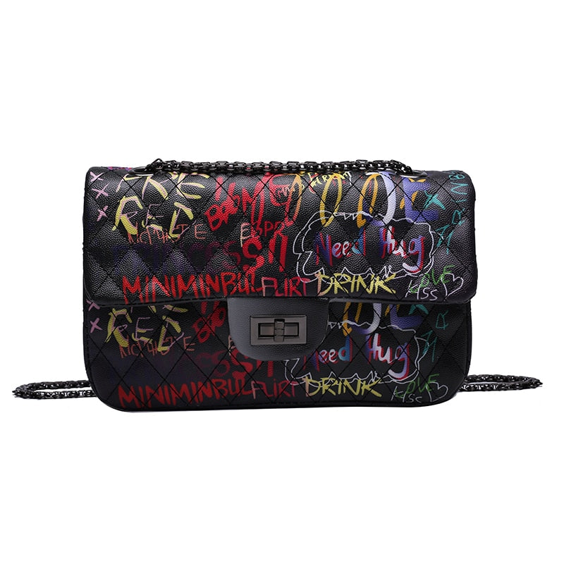 Bolsa Transversal Sintético Arte Prisma Onda, Estilo Exclusivo com Versatilidade