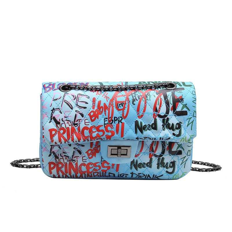Bolsa Transversal Sintético Arte Prisma Onda, Estilo Exclusivo com Versatilidade