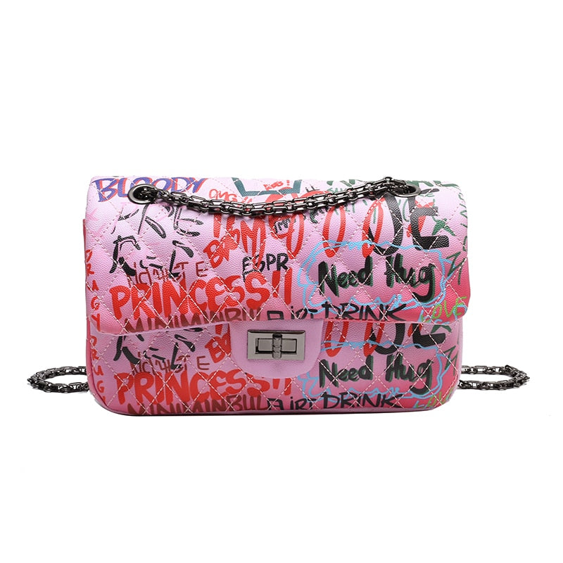 Bolsa Transversal Sintético Arte Prisma Onda, Estilo Exclusivo com Versatilidade
