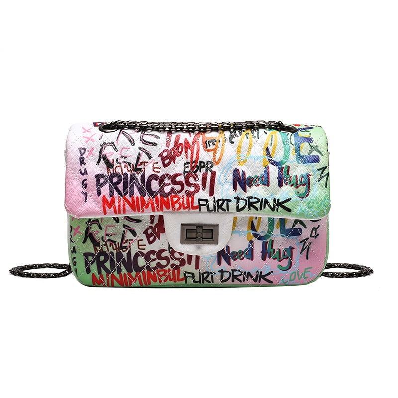 Bolsa Transversal Sintético Arte Prisma Onda, Estilo Exclusivo com Versatilidade