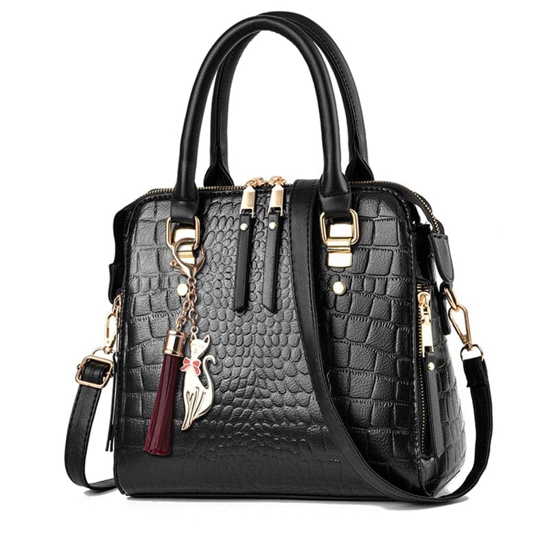 Bolsa Feminina Textura Eclipse Gaia Majestade, Sofisticação Atemporal com Alta Durabilidade