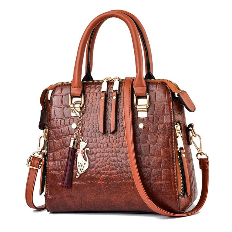 Bolsa Feminina Textura Eclipse Gaia Majestade, Sofisticação Atemporal com Alta Durabilidade