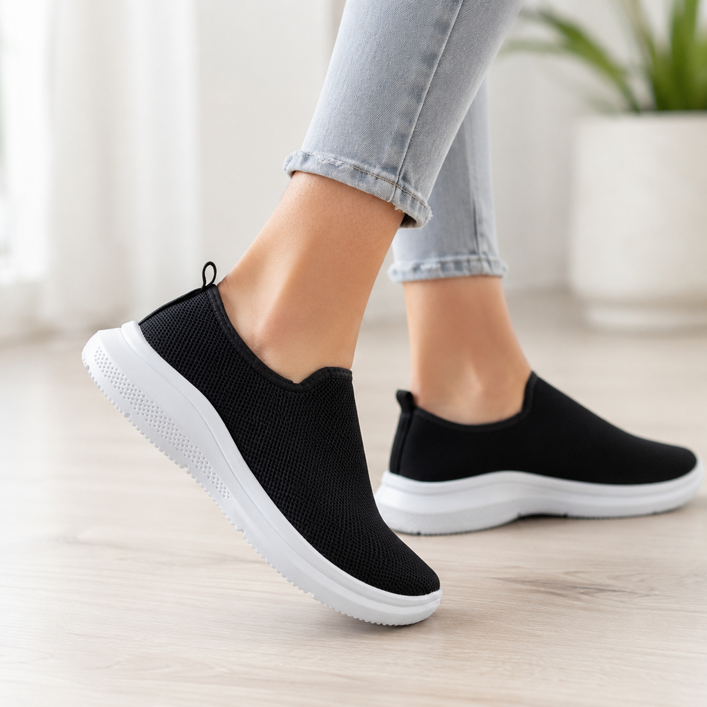 Kit 2 Tênis Feminino Knit Slip On Flexível e Respirável Ferrazi