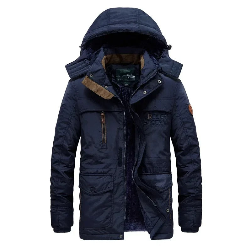 Jaqueta Masculina de Inverno com Capuz Forrada com Lã Ferrazi