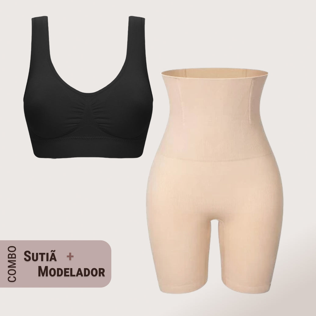 Conjunto Modelador Tecido Compressivo Aura Equilíbrio Serenidade, Conforto e Sustentação o Dia Todo