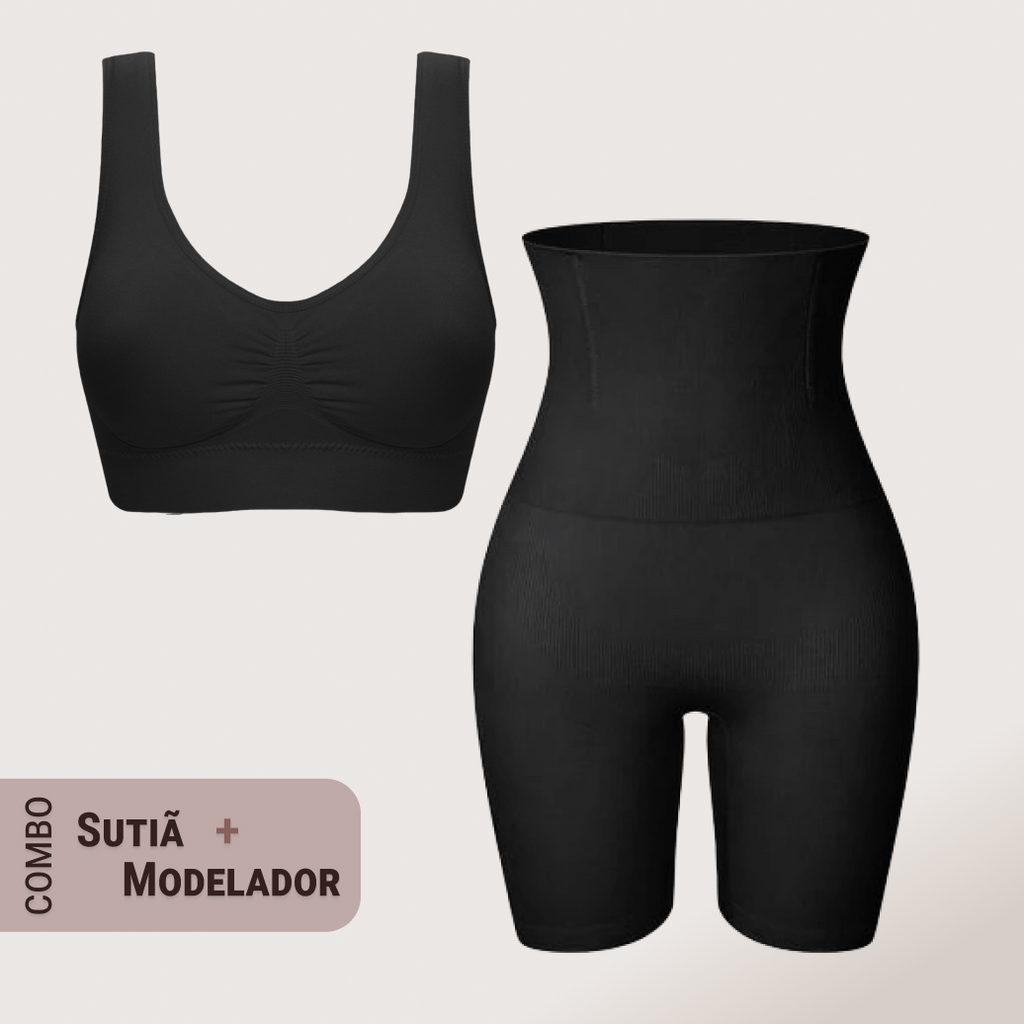 Conjunto Modelador Tecido Compressivo Aura Equilíbrio Serenidade, Conforto e Sustentação o Dia Todo